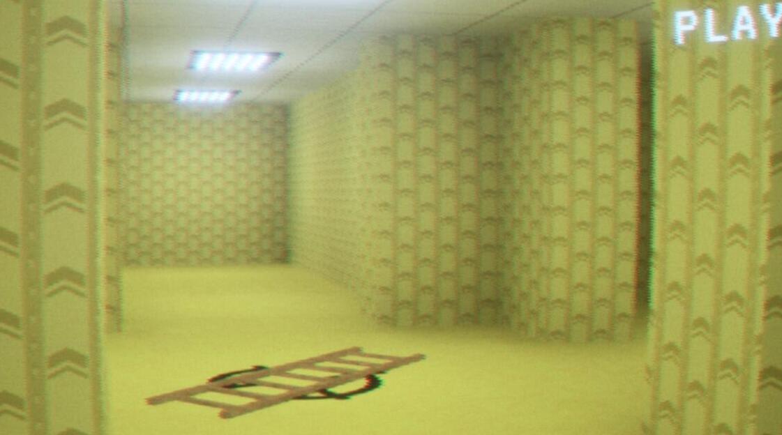 Backrooms Tapes in a mysterious yellow maze